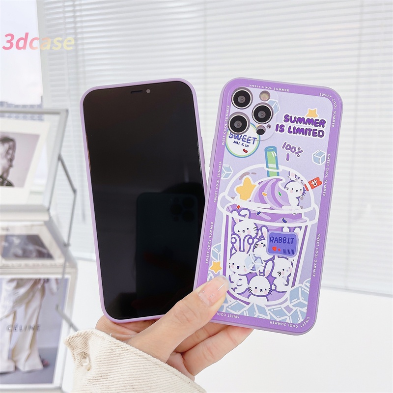 Casing OPPO A95 A54 A15 A5S A3S A16 A7 A5 A9 A31 A53 2020 A12 A1K Reno 5 4 5F 4F A74 A15S A52 A11K A92 A35 A11 A93 A32 A72 A94 A53S F17 PRO A16S A12S A12E A33 Y20 Y12 5 5i C3 C25 C12 A12 New Style Milk tea Pattern Silicone Case