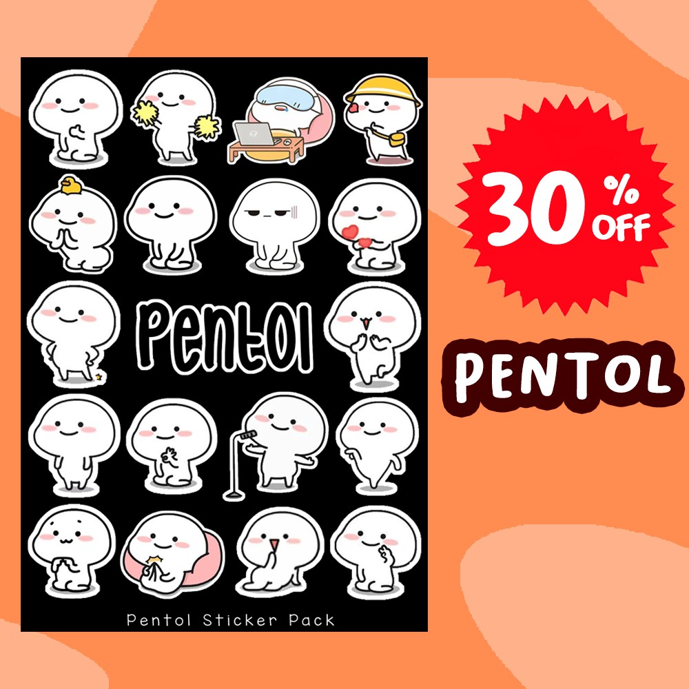 

[30% OFF] STICKER SET PENTOL/STICKERL PACK PENTOL AESTHETIC LUCU MURAH SUDAH CUTTING