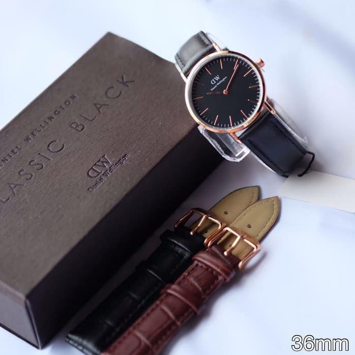 Cuci Gudang Jam Dw Daniel Wellington Classic Black Women