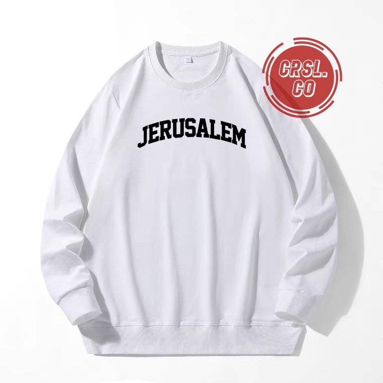 SWEATER CREWNECK OVERSIZE PRIA JUMBO M-2XL CREWMACK JERUSALEM CASUAL