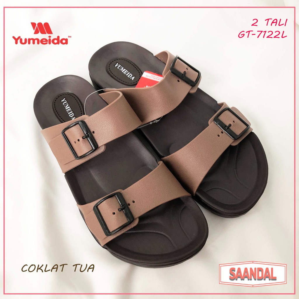 Sandal Selop Pria Yumeida 2 Ban/Tali 2 GT 7122 L Karet (BISA SATUAN COD)