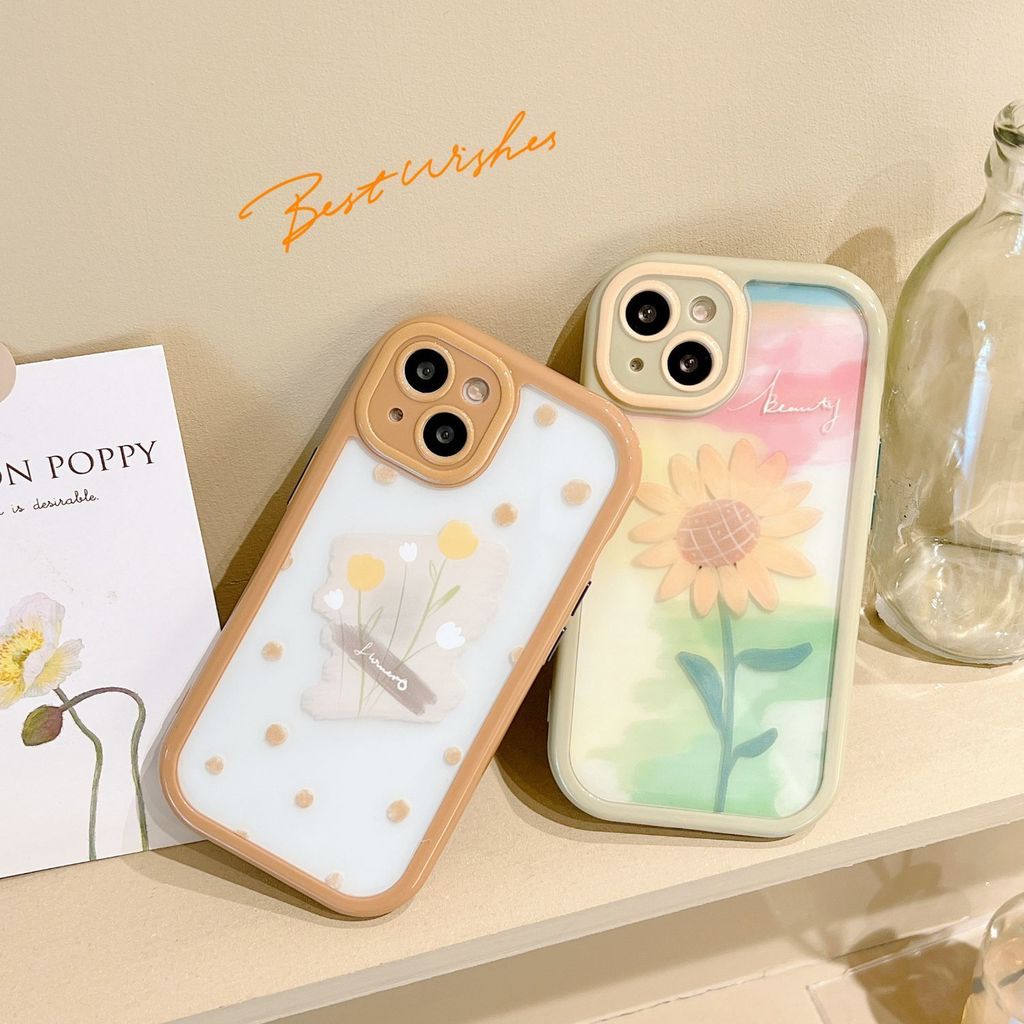 Case Motif Bunga Matahari Untuk iPhone 12 13 11 Pro Max X Xs Max Xr jsjk