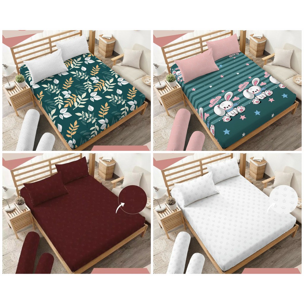 Sprei Kintakun D'luxe Ukuran 180x200 & 160x200 - Emboss / Bunga / Minimalis Edisi 3