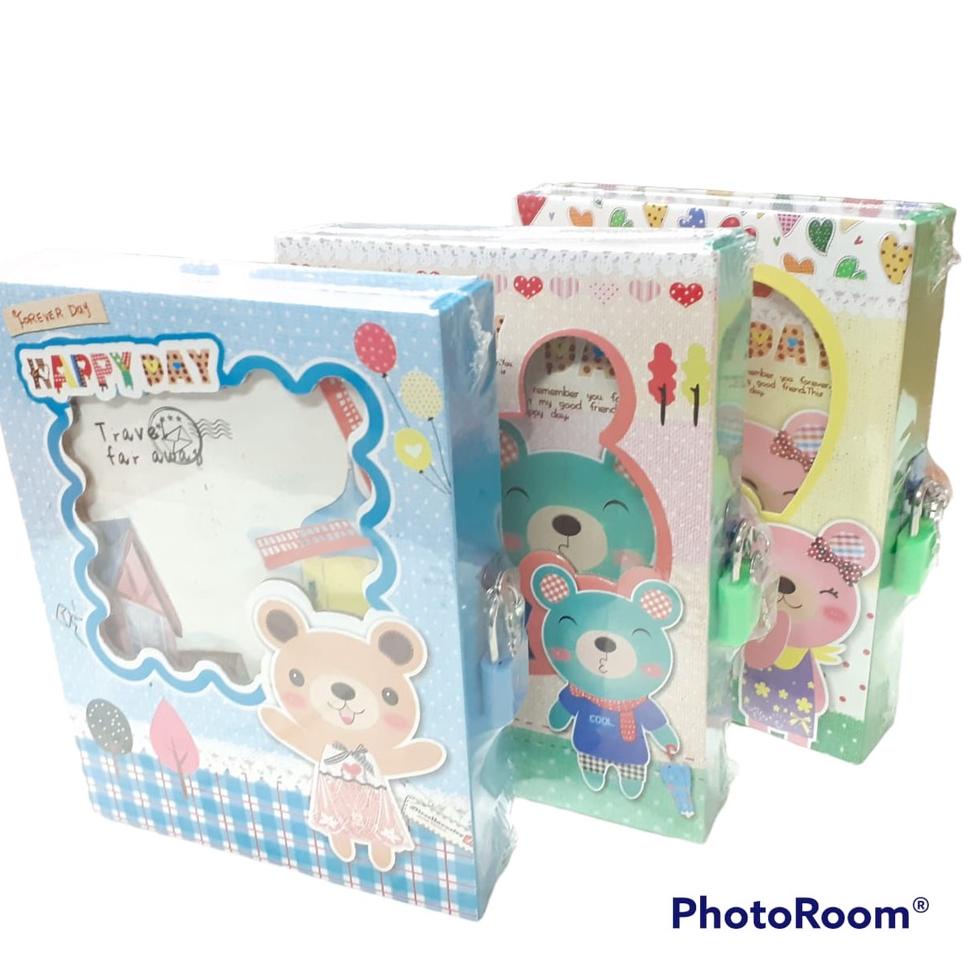 

[KODE PRODUK TS6UU4596] ROYALE STATIONARY - Buku Diary 64K Karakter Kartun Note Book Dengan Kunci Gembok.
