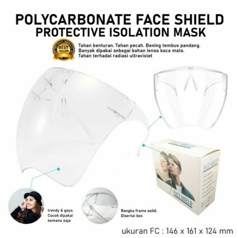 Face shield Akrilik Premium Acrylic - Faceshield Kacamata Sultan Akrilik Face Shield Nagita Acrylic
