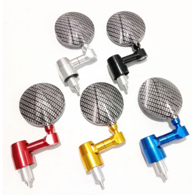 Spion Jalu Bulat Carbon Kaca Biru