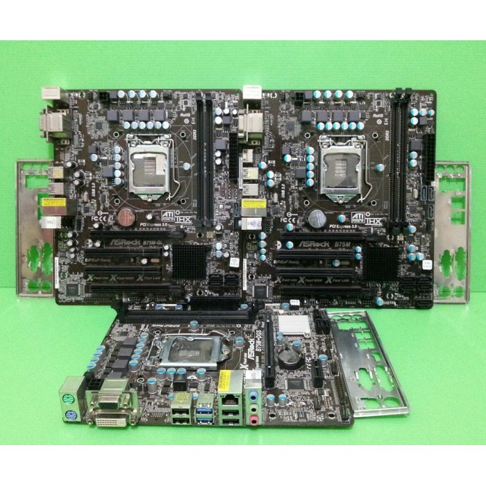 MOBO INTEL LGA1155 merk Asrock B75M / B75M-DGS / B75M-GL