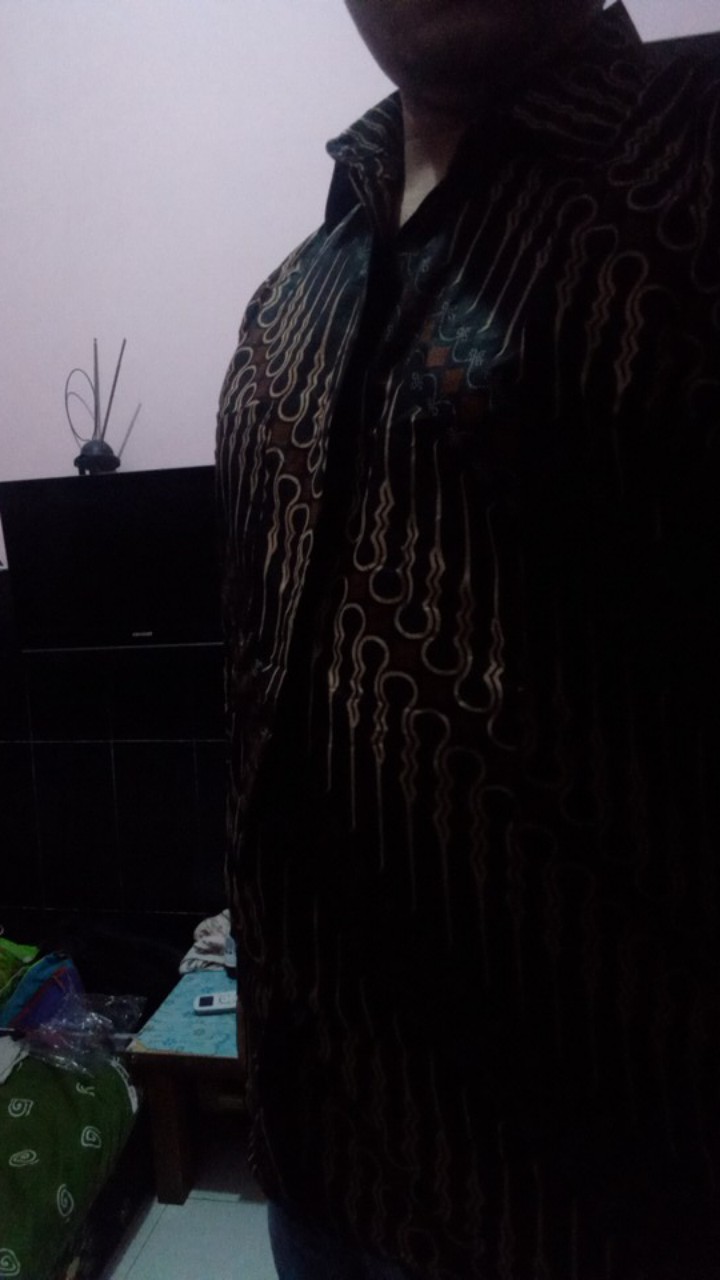 Seno9k Batik Pria Asj Sa Hrb026 Kenongo Kemeja Tosca Pendek Pekalongan Padi M L Xl Sogan Tulis - Wyg