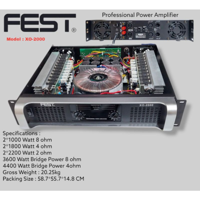 Power Amplifier FEST X02000 XO-2000