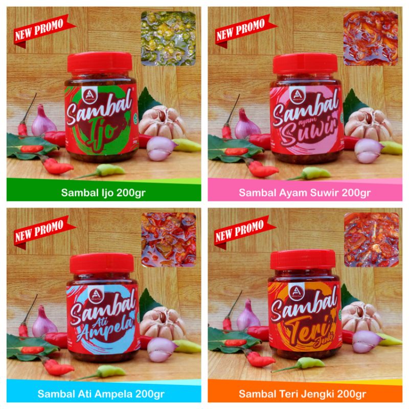 

ANEKA SAMBAL BELI 3 GRATIS 1 / KEMASAN 200 GRAM