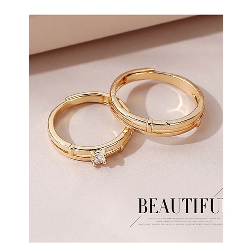 LRC Cincin Fashion Gold Color Beloved Ring Set Y65675