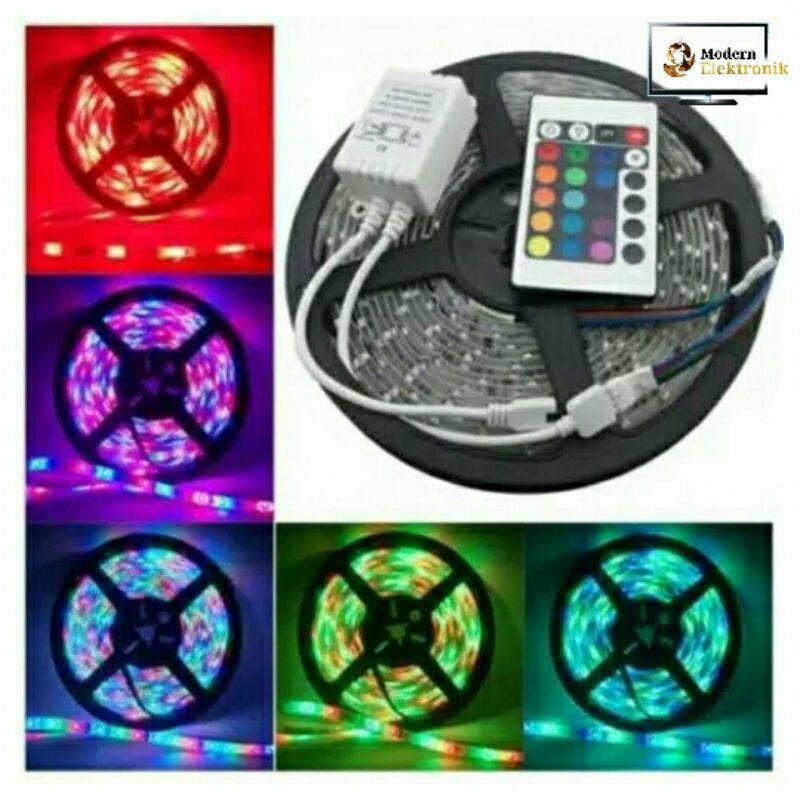 'LAMPU HIAS LED STRIP WARNA WARNI DENGAN REMOT RGB