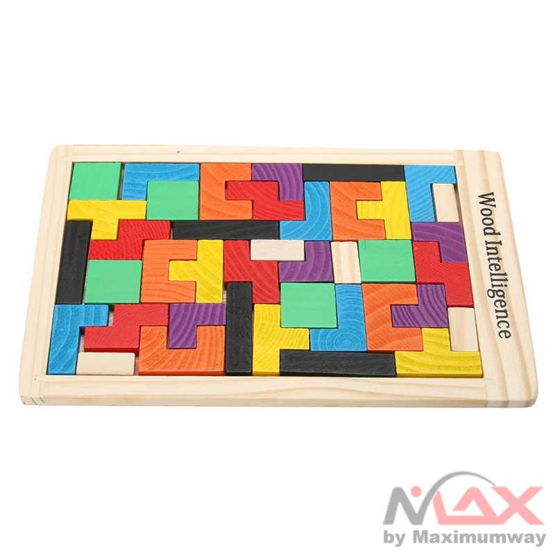 Mainan Puzzle Tangram Tetris Warna Multi Warna