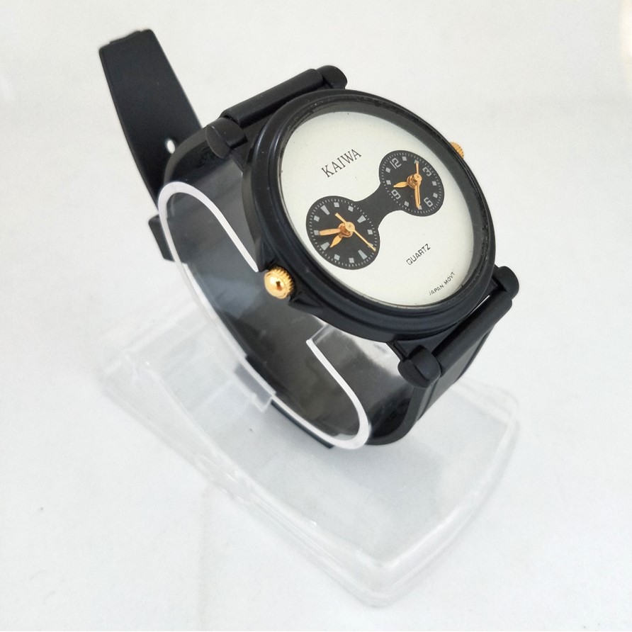 Jam Tangan Rubber Minimalis Pria Kaiwa Double Movement Analog K32013