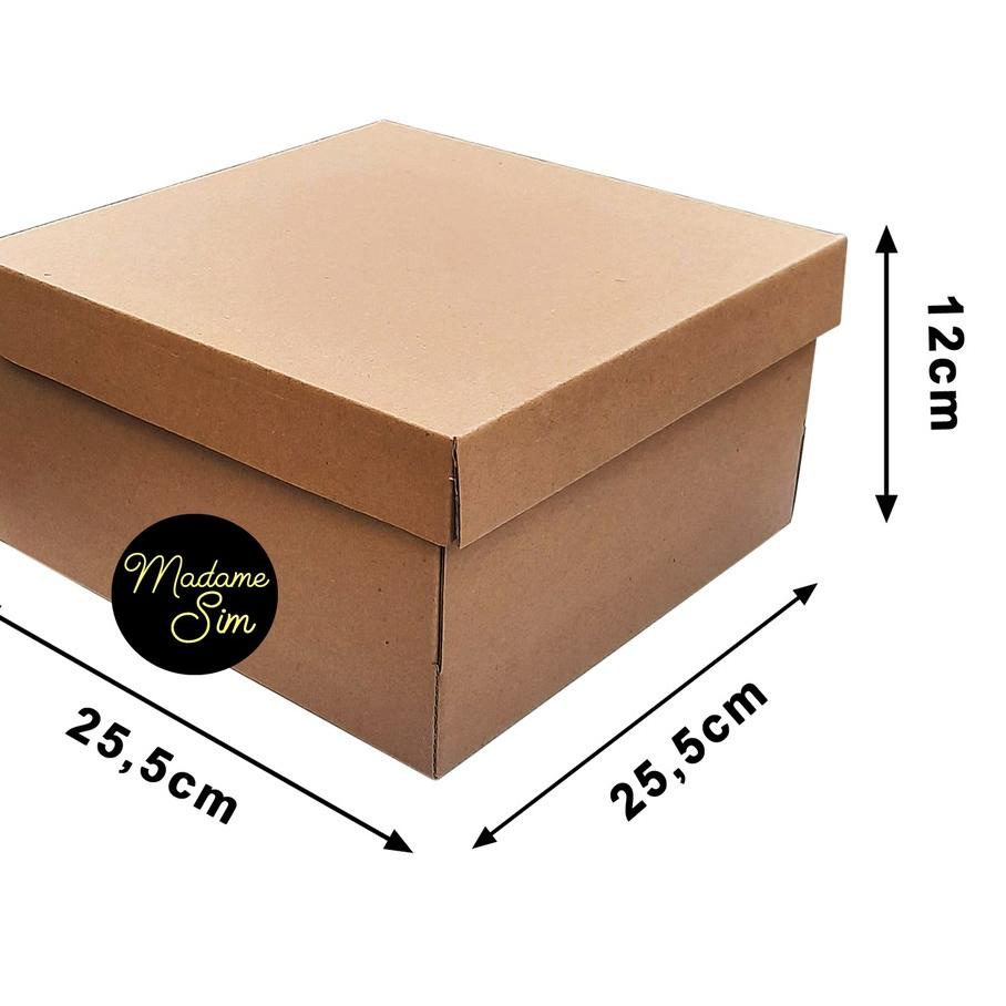 

♥ KOTAK KUE - CAKE BOX 25 x 25 x 12 CM - COKLAT (ISI 10 PCS) ▼