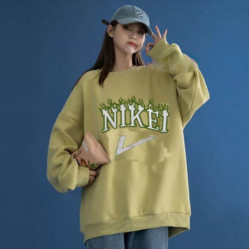 FIRE NIKEI BORDIR SWEATER OBLONG CREWNECK BABYTERRY MOTIF API