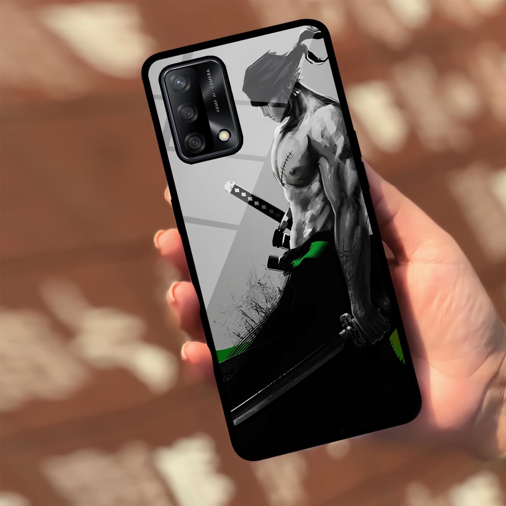 Case Glossy Oppo A74 | A95 Casing Kilau Hp Oppo | Pelindung Hp | Motif Anime One Piece Zoro
