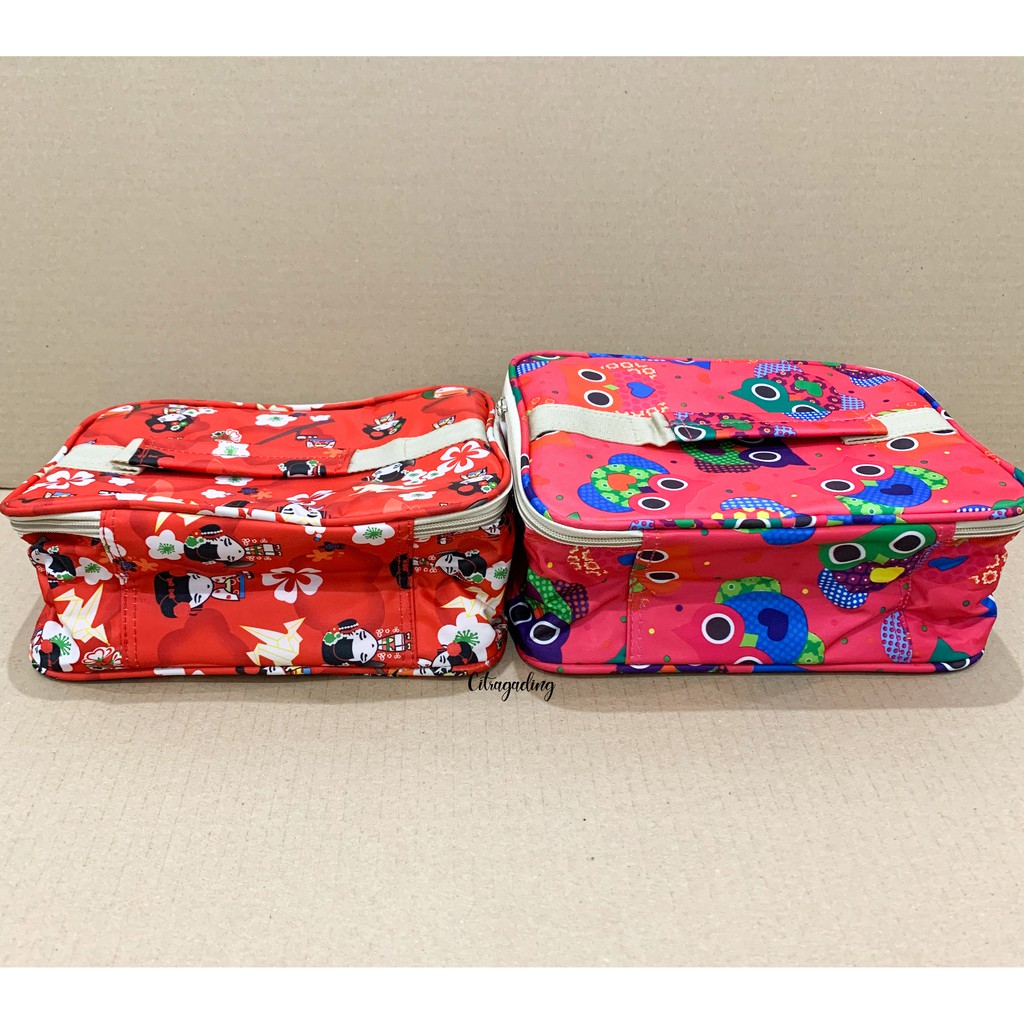TAS LUNCH BOX BEKAL MAKAN JEPANG UNIK LUCU SD TK DENGAN PEGANGAN HADIAH ULTAH SOUVENIR ANAK GROSIR