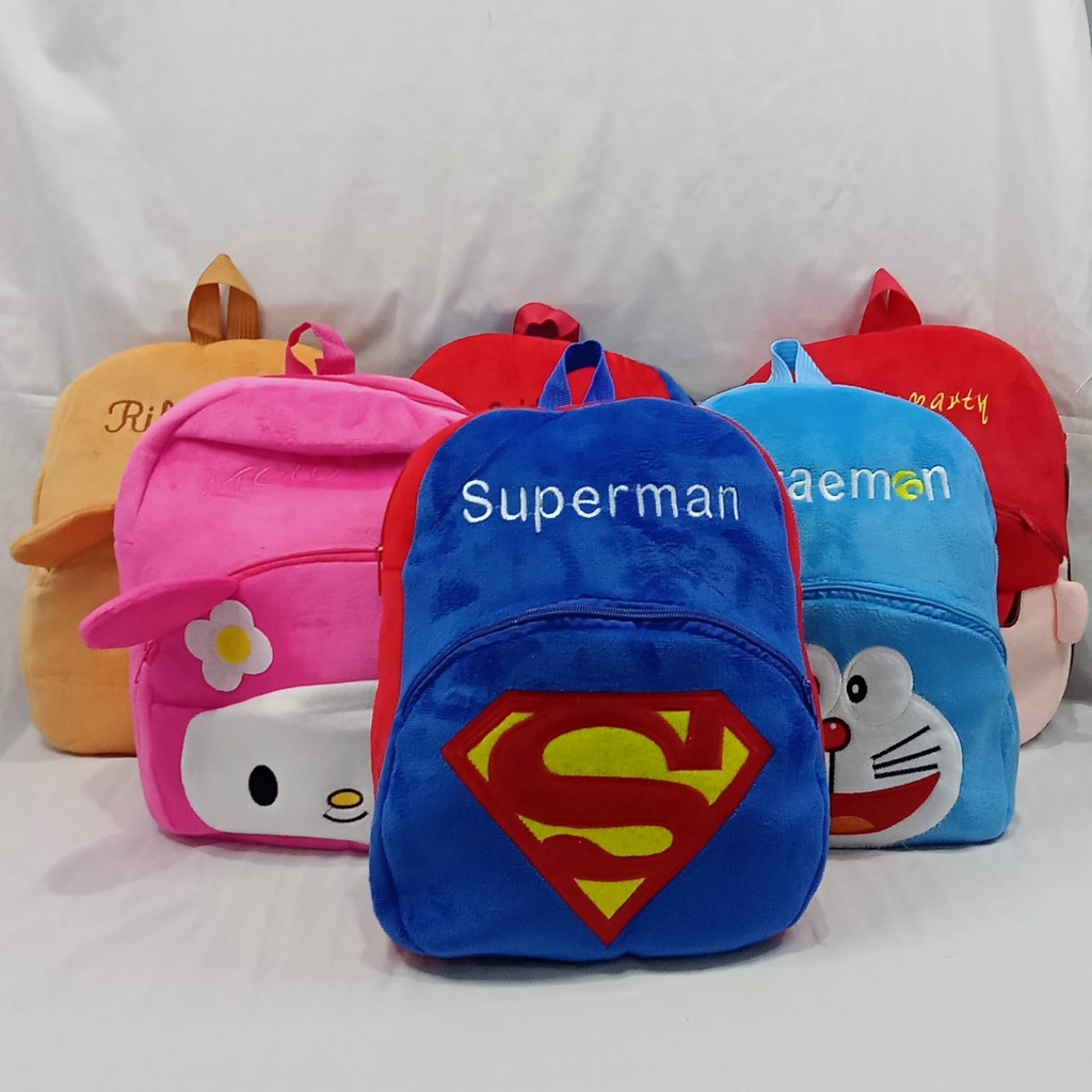 Tas Ransel Anak Import Backpack Motif Karakter Lucu Murah Tas Sekolah Ngaji Anak Cewek Cowok T76-B