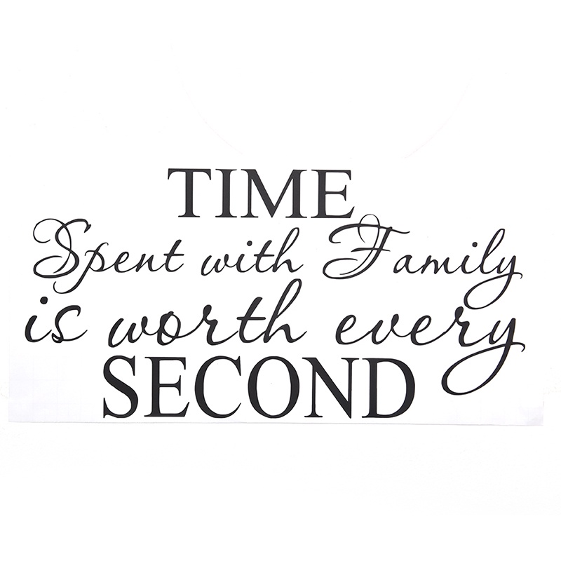 1pc Stiker Dinding Decal Desain Time Spent With Family Is Worth Every Second