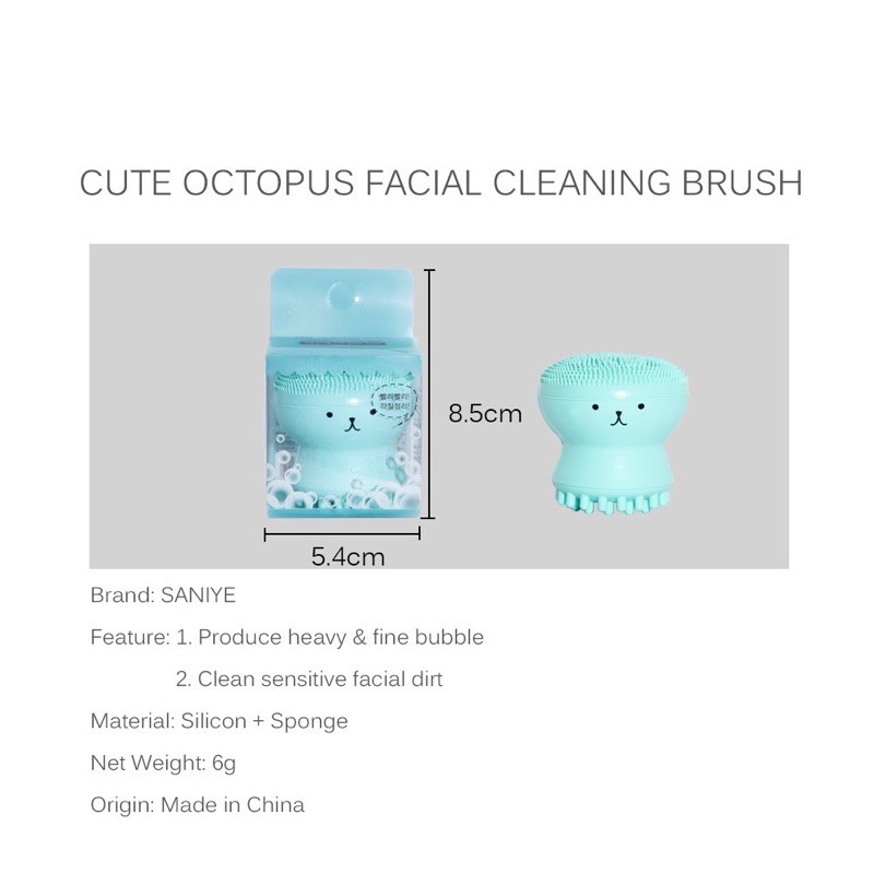 ✿ELYSABETHME✿ octopus gurita pembersih wajah alat cuci muka face facial wash