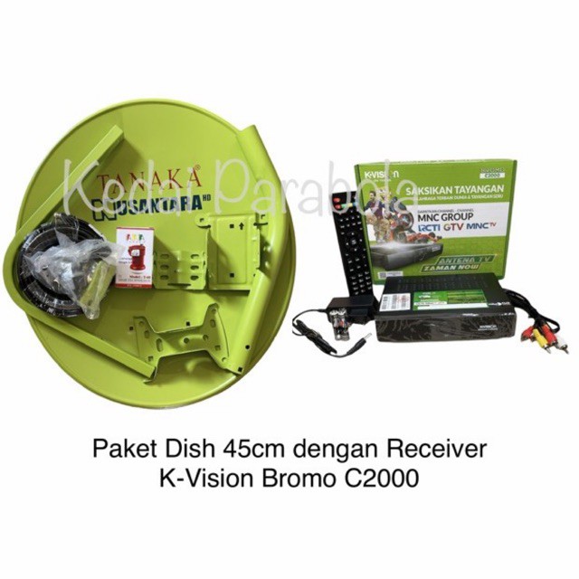 Paket parabola mini 45 K vision , Kvision c2000 bromo