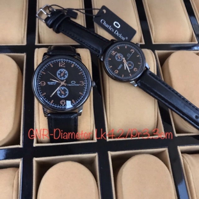 JAM TANGAN COUPLE CHARLES DELON ORIGINAL