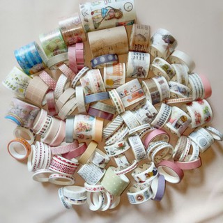  1 ROLL WASHI TAPE WASHITAPE SELOTIP MOTIF  WARNA WARNI 