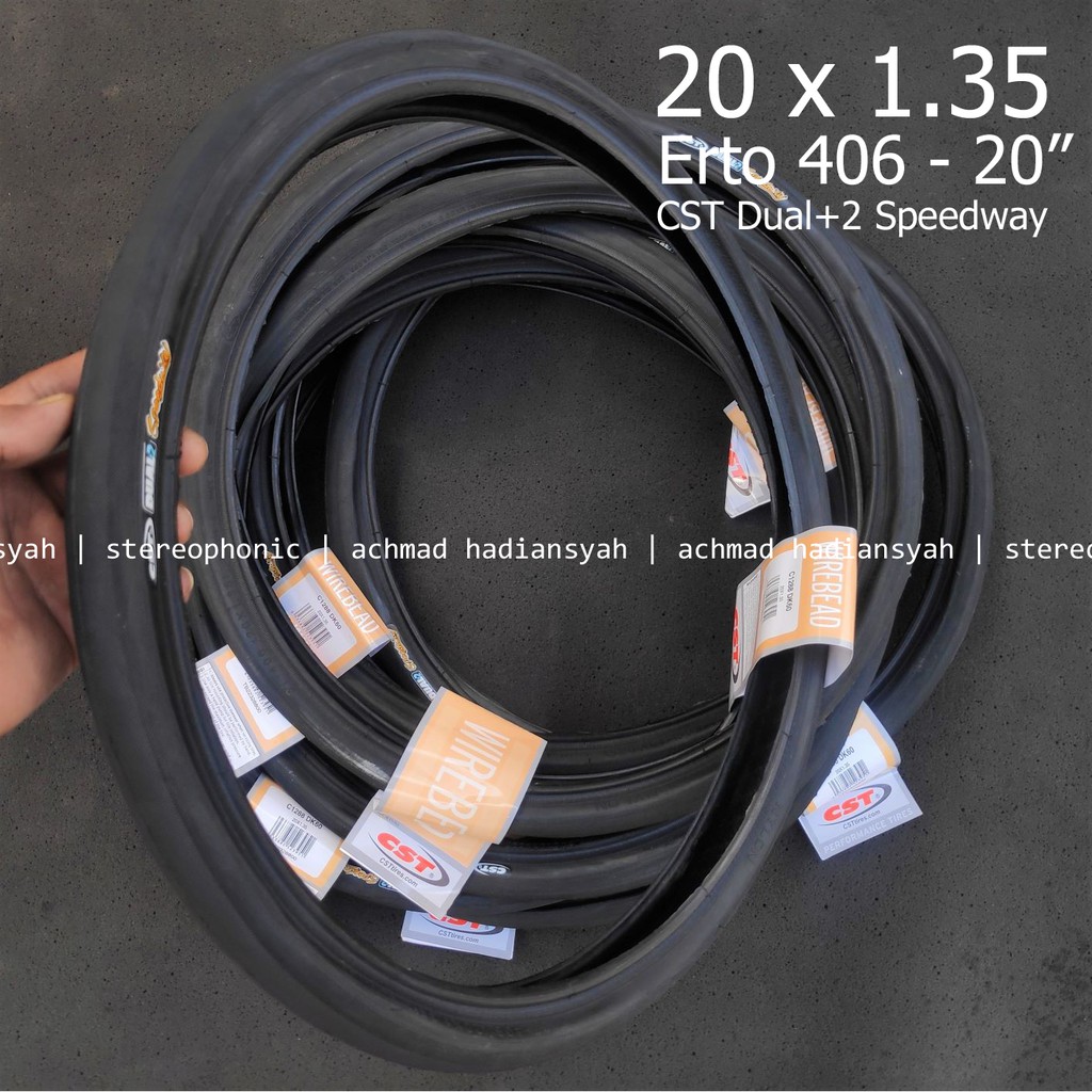 NEW.. 1pcs Ban Luar CST Dual 2 Speedway 20 X 1.35 Ban ERTO 406 Ban Luar Sepeda Lipat 20 inch Murni