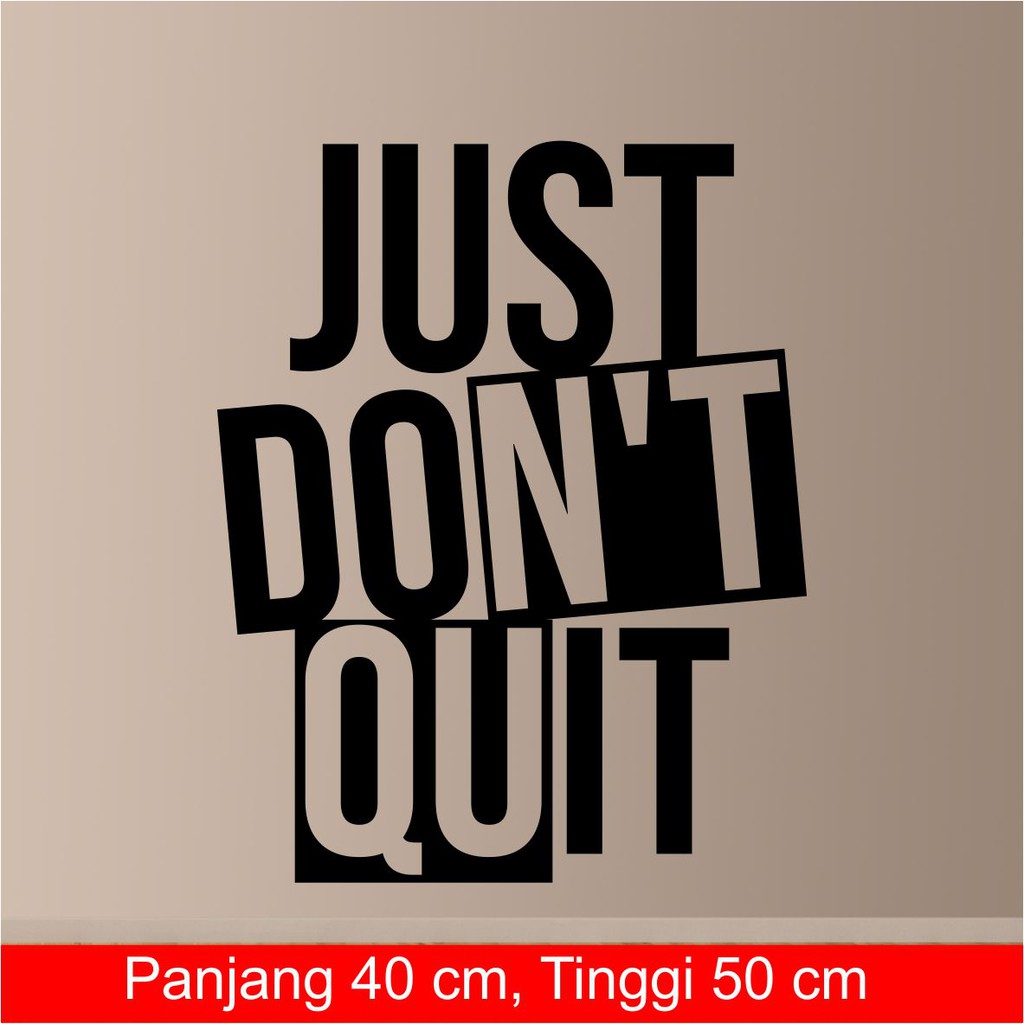 Wall Sticker Stiker Dinding Motivasi Just Do It Shopee Indonesia