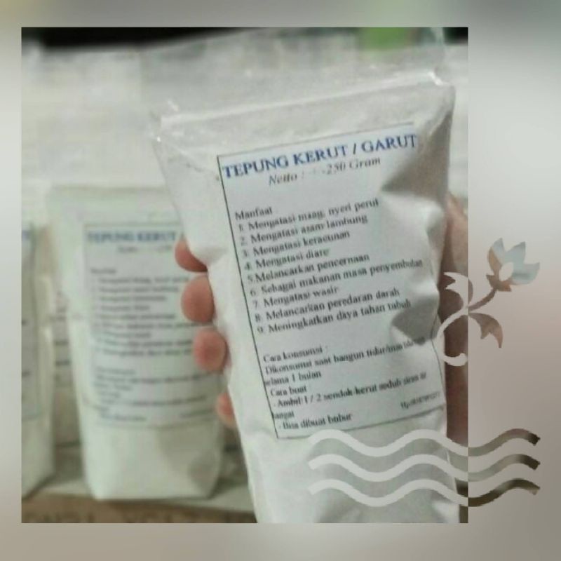 

tepung, pati erut/kerut/garut