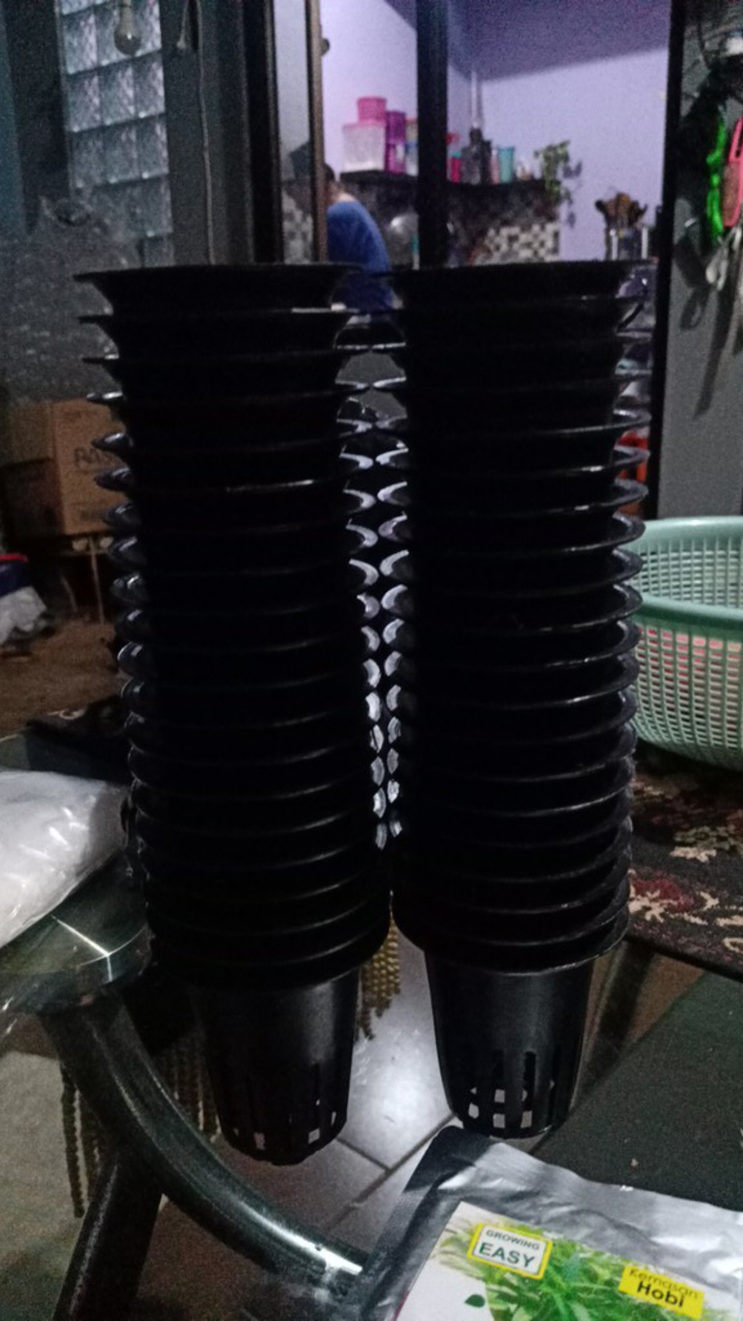 Netpot Hidroponik Hitam 5.7cm 5 Lubang