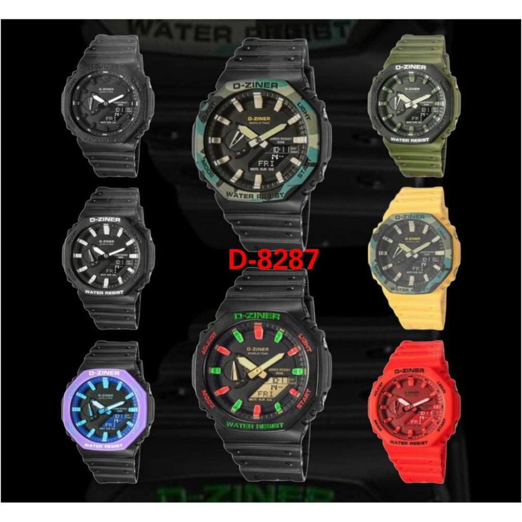 BEST SELLER JAM TANGAN PRIA/WANITA D-ZINER DZ8287 ANTI AIR ORIGINAL