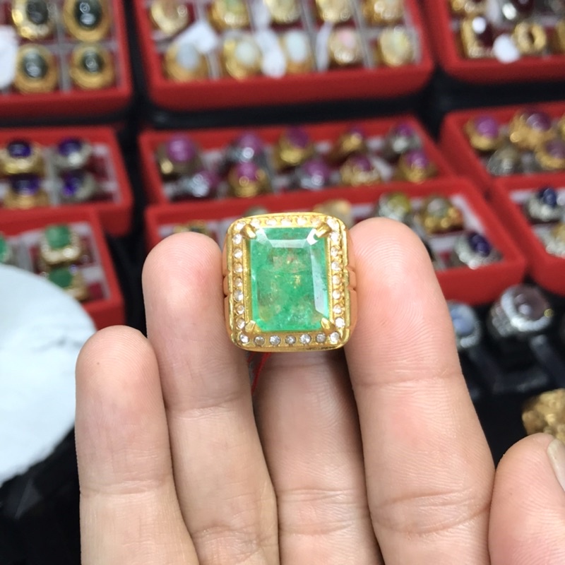 Cincin Permata Zamrud Columbia Original