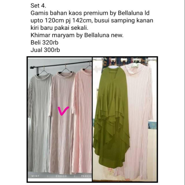 Set gamis bellaluna preloved
