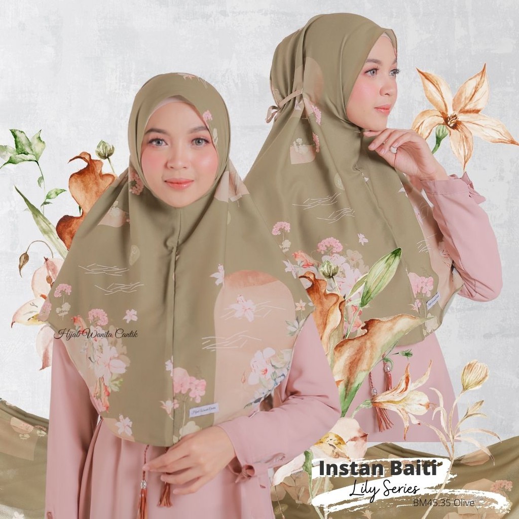 Hijabwanitacantik - Instan Baiti Lily | Hijab Instan | Jilbab Instan-Olive