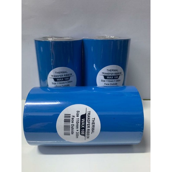Thermal Ribbon 110mmX300m Ribbon Barcode WAX (Face Out) 110 x 300