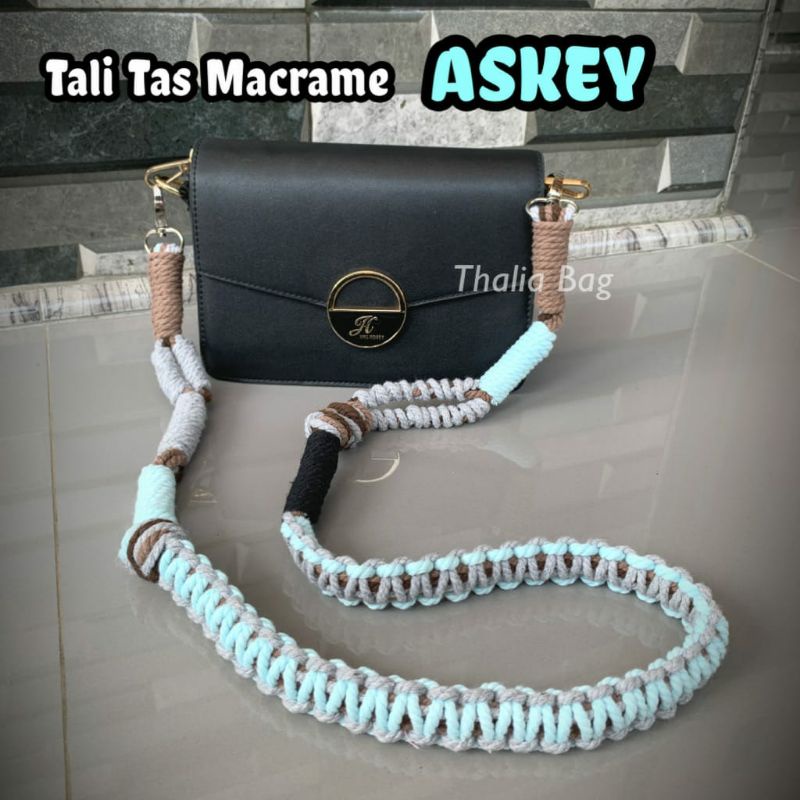 READY STOK STRAP BAG MACRAME ASKEY BY THALIABAG// TALI TAS MURAH// HANDMADE MACRAME// SHOLDERBAG// SLINGBAG