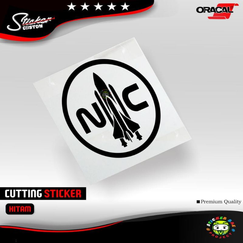 stiker NASA CREW cutting sticker NC stiker NASA