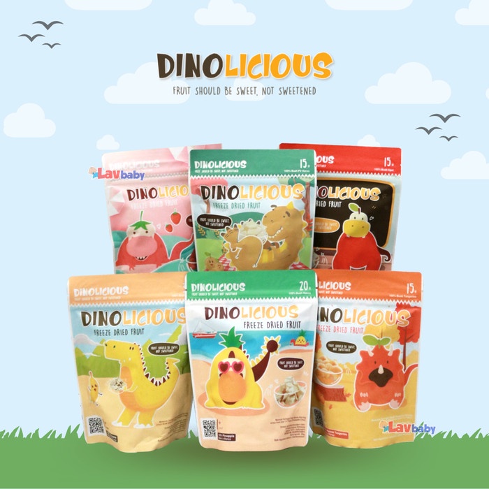 

Ready Dinolicious Freeze Dried Fruit snack bayi anak 100% fruit buah asli - Strawberi