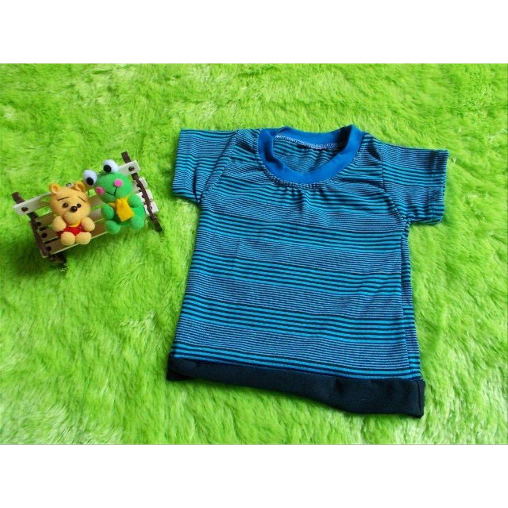 Kaos Bayi Newborn Salur Biru Koleksi