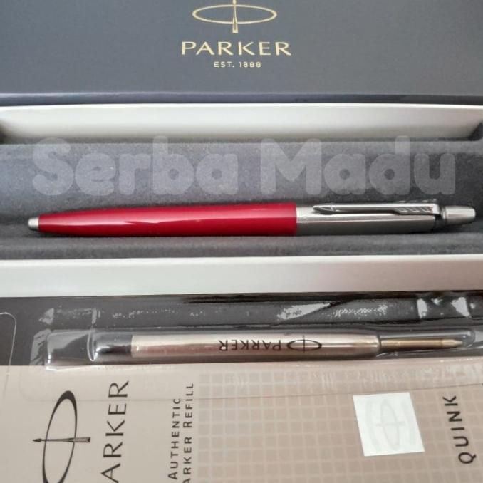 

Paket 1 Klik: 1pcs Parker Jotter Red Ballpoint+1pcs Refill Ballpoint