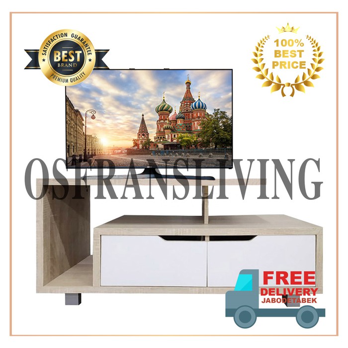  Rak  TV  LVR 126 Oak White Harga  Pabrik Khusus Gojek 