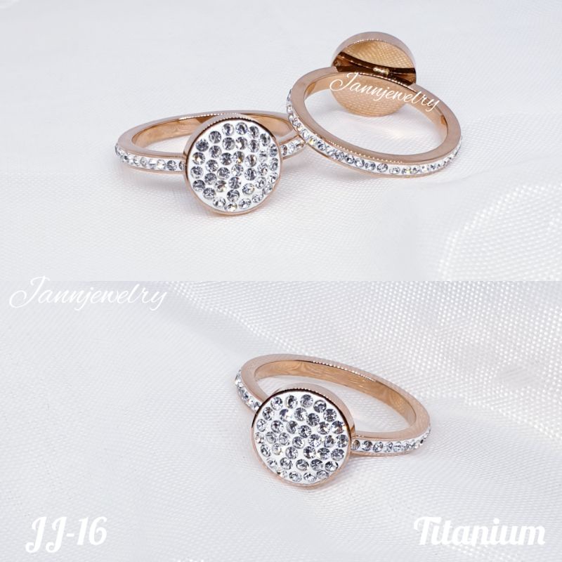 Cincin titanium Premium asli anti karat ☆JJ-16☆