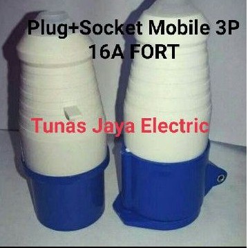 Plug + Socket Mobile Industri 3P 16A FORT