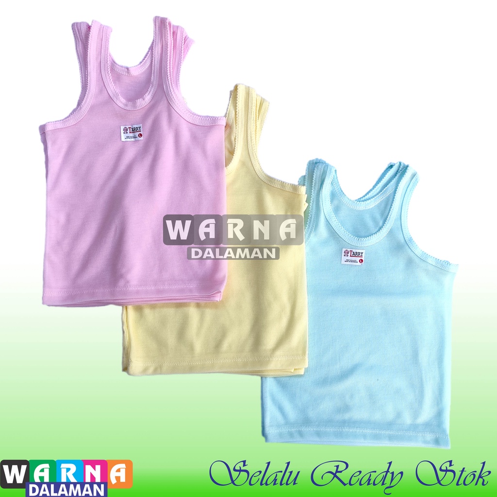 6 Pcs Singlet Anak Warna Random Usia 0-10 Tahun Tanpa Bolong Bolong Kaos Dalam Kutang TREN | WARNA DALAMAN