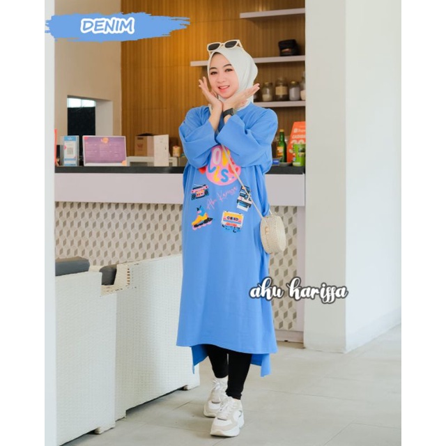 MIDI DRESS LOVE IS ORI AKU KARISSA ATASAN WANITA MODERN KEKINIAN