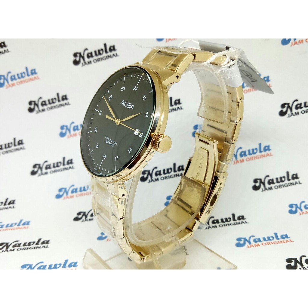 Alba Quartz AS9F94X1 Gold IP Stainless - Jam Tangan Pria AS9F94