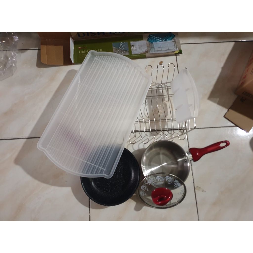 dish dryer combo panci set teflon tutup kaca supra rak piring