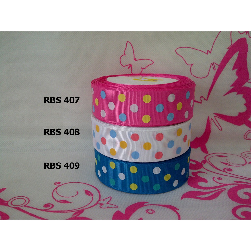 

[10 YARD] PITA GROSGRAIN MOTIF POLKADOT SALE RBS 407,408,409